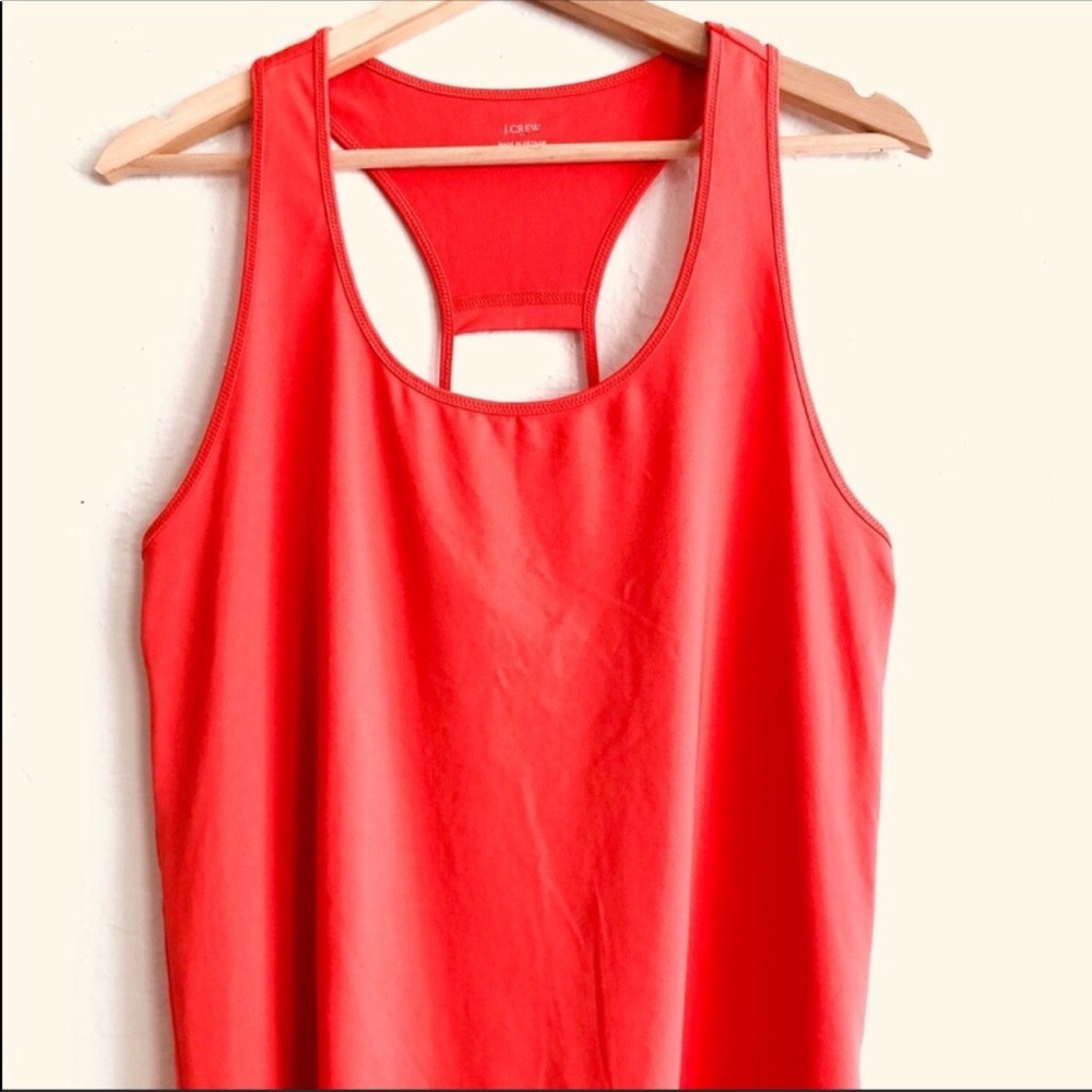 J. Crew Factory coral tank top with cutout Medium